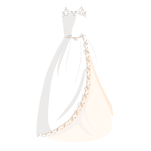 Ilustração de noiva vestido de casamento Desenho PNG