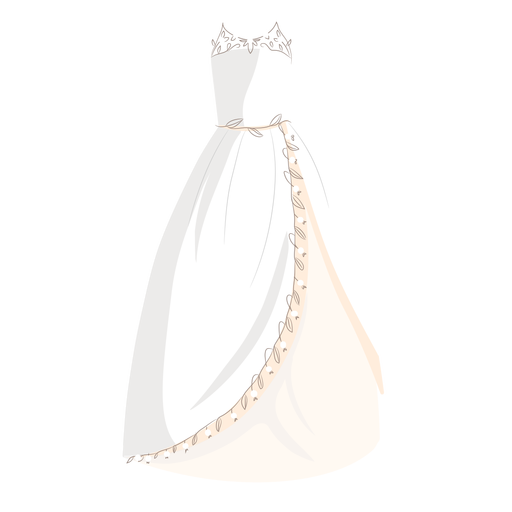 Ilustración de novia vestido de novia Diseño PNG
