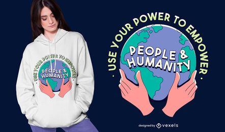 Poder para fortalecer o design de camisetas Poder para fortalecer o design de camisetas