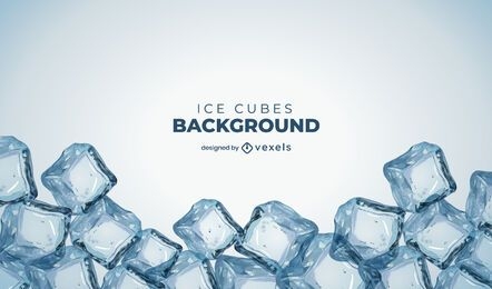 Diseño de fondo de cubitos de hielo