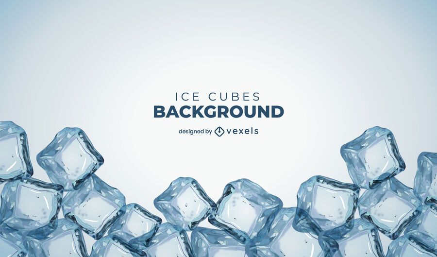 Ice Cubes Background Design Vector Download