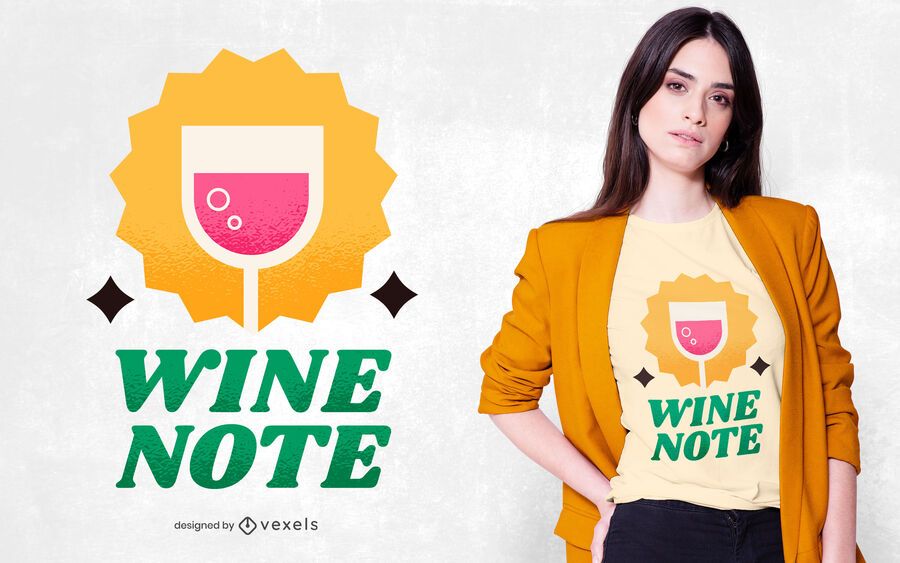 Wine Note T-shirt Design Wine Note T-shirt Design