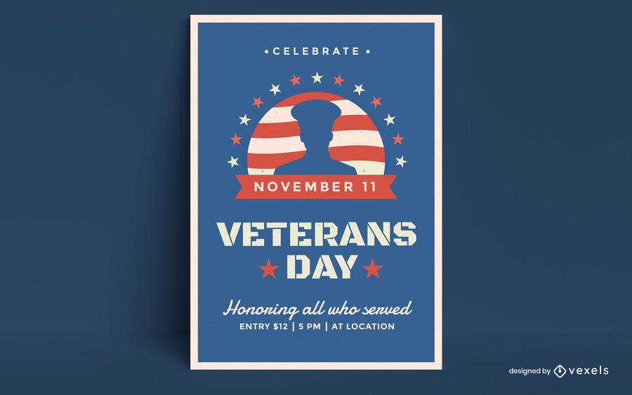 Design de cartaz do dia dos veteranos Design de cartaz do dia dos veteranos