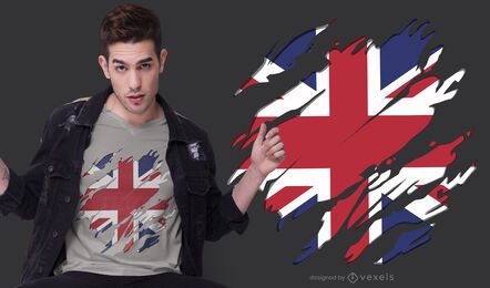 UK Flag Scratch T-Shirt Design
