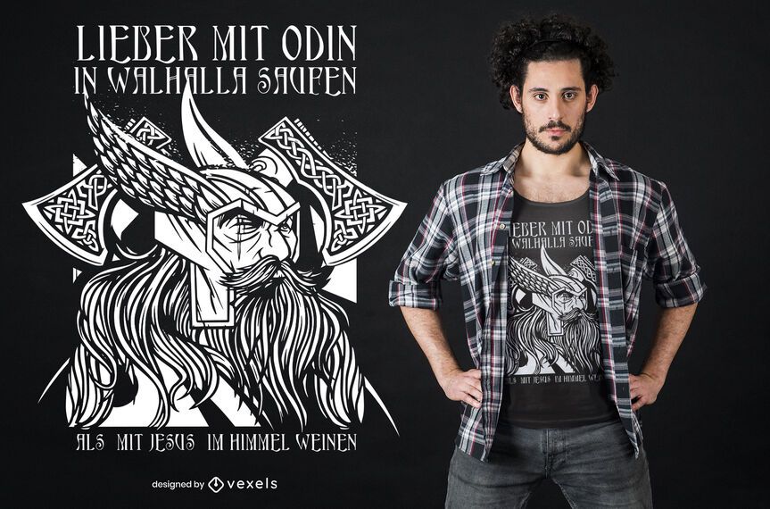 Diseño de camiseta Odin Valhalla Diseño de camiseta Odin Valhalla