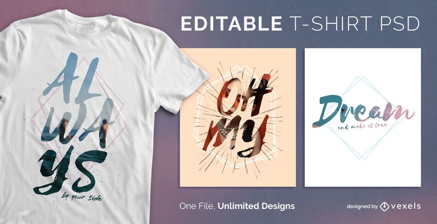 Layer text scalable t-shirt psd Layer text scalable t-shirt psd