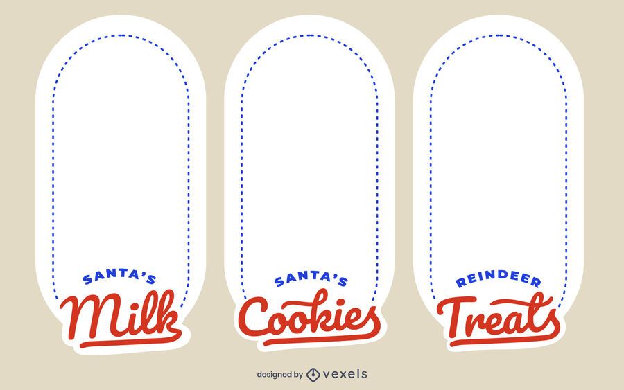 Christmas Tray Label Design Set Christmas Tray Label Design Set