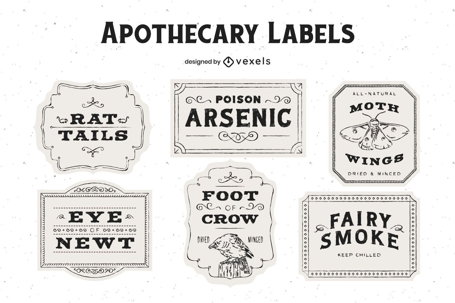 Halloween Apotheker Label Design Pack