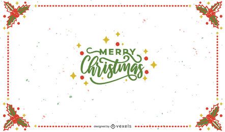 Merry christmas frame background design