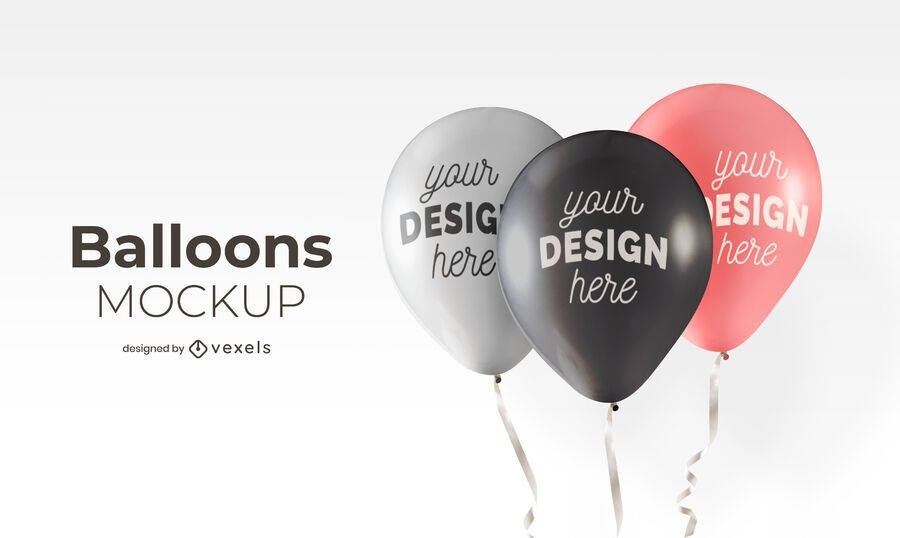 Download Balloons Mockup Design - PSD Mockup Download