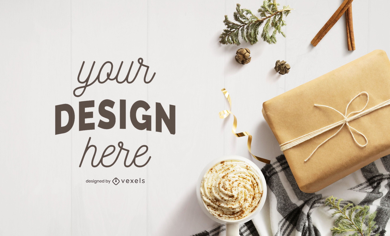 Christmas mockup composition psd