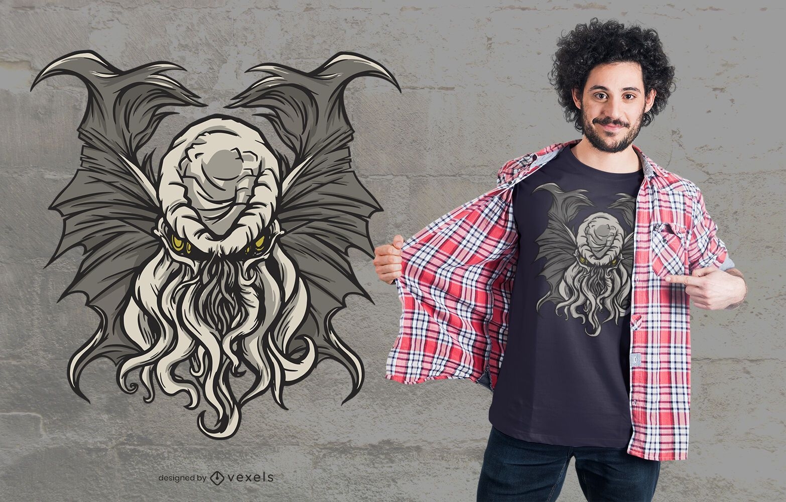 Cthulhu entity t-shirt design