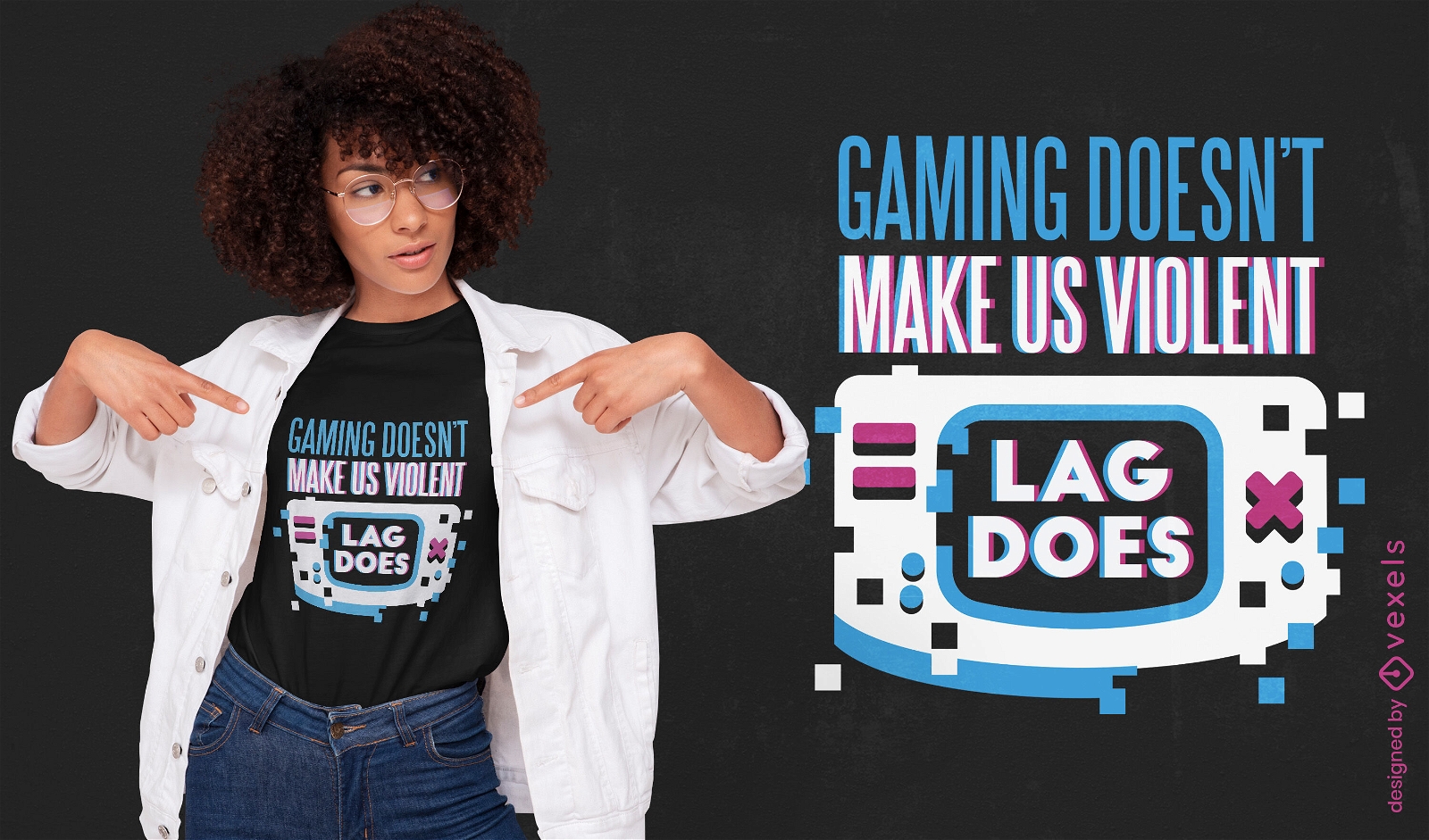 Gaming violence quote t-shirt design