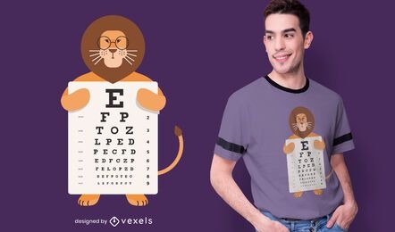 Design de camiseta com gráfico de olho de leão