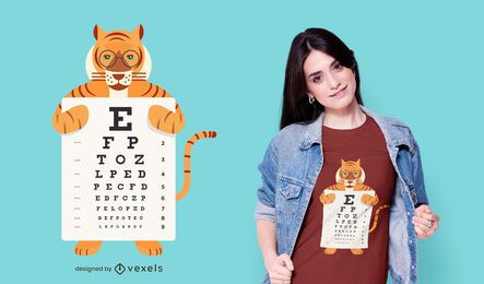 Tiger eye chart t-shirt design Tiger eye chart t-shirt design