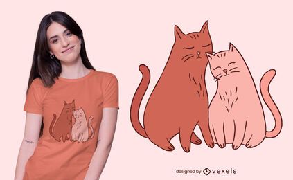Lindo diseño de camiseta de amantes de los gatos. Lindo diseño de camiseta de amantes de los gatos.