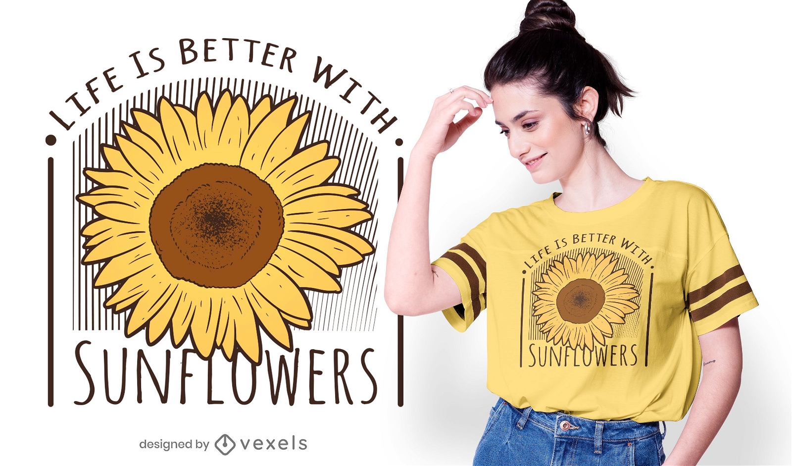 Sonnenblumen zitieren T-Shirt Design
