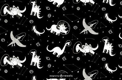 Space Dinosaurs Pattern Design