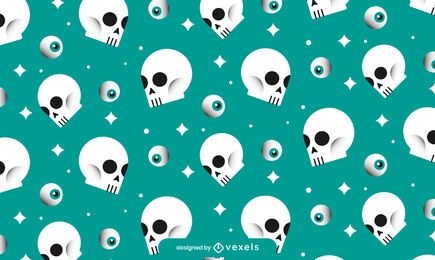 Skulls halloween pattern design