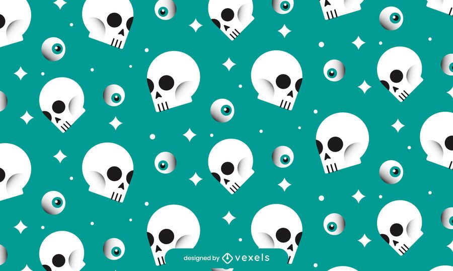 Skulls halloween pattern design Skulls halloween pattern design