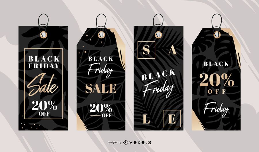 Black friday sale tag set Black friday sale tag set