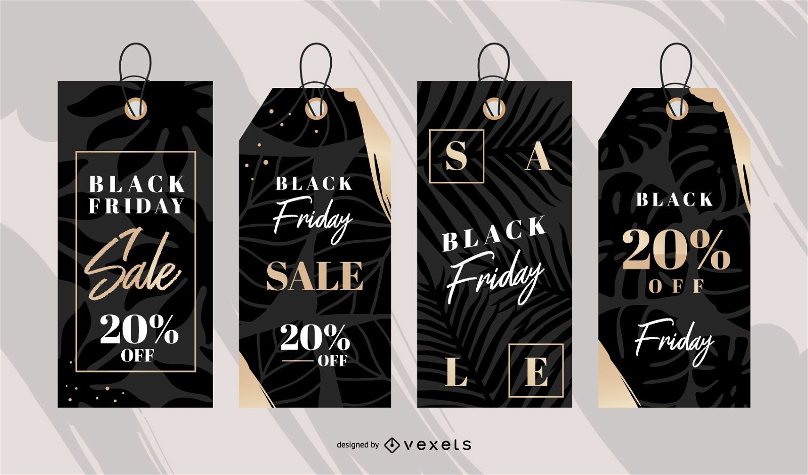 Black friday sale tag set
