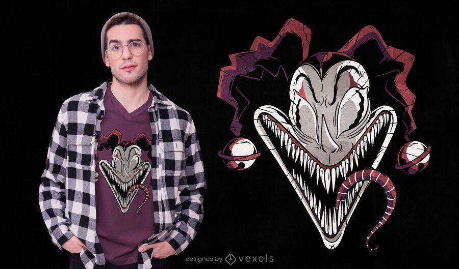 Monster clown t-shirt design Monster clown t-shirt design
