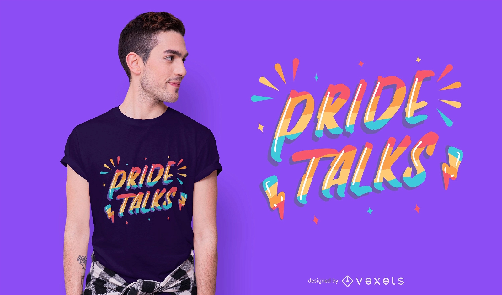 Diseño de camiseta Pride Talk
