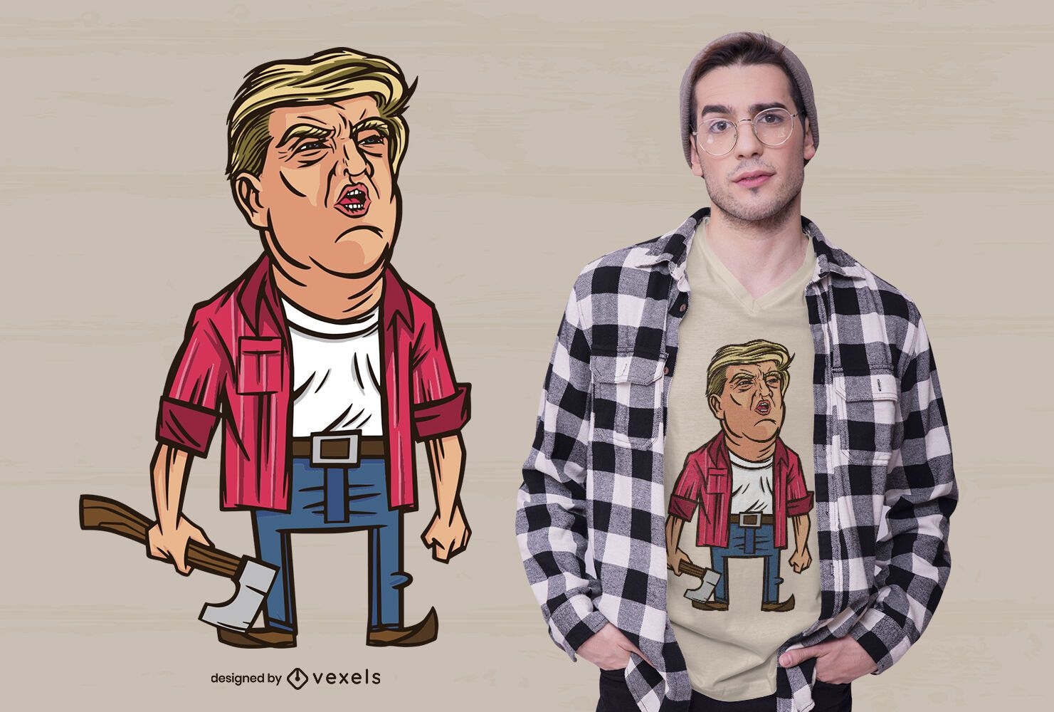Lumberjack trump t-shirt design