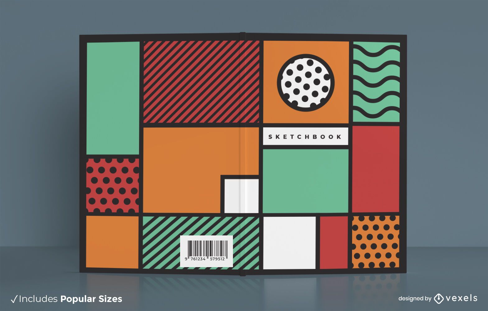 Abstract Colorful Sketchbook Cover Design