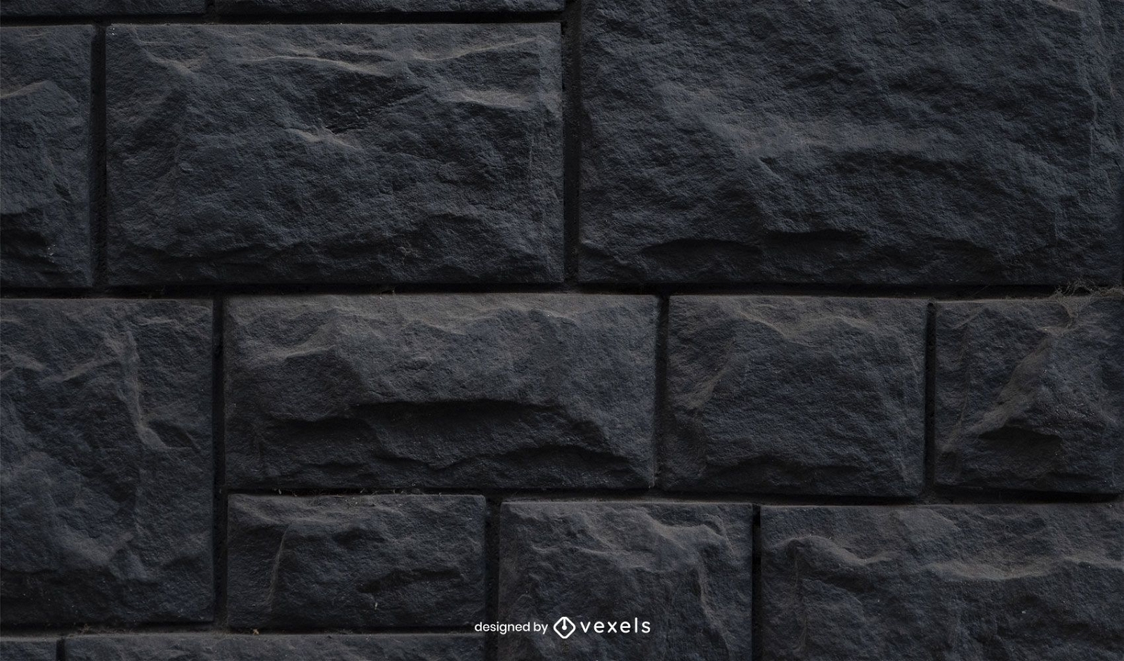 Textura de pared de piedra negra