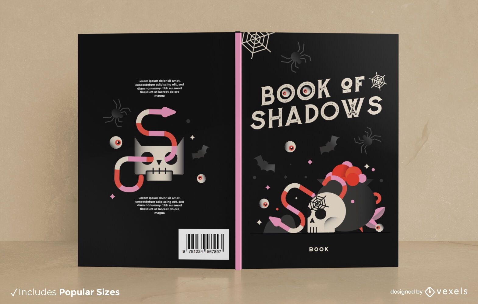 Diseño de portada del Libro de las Sombras