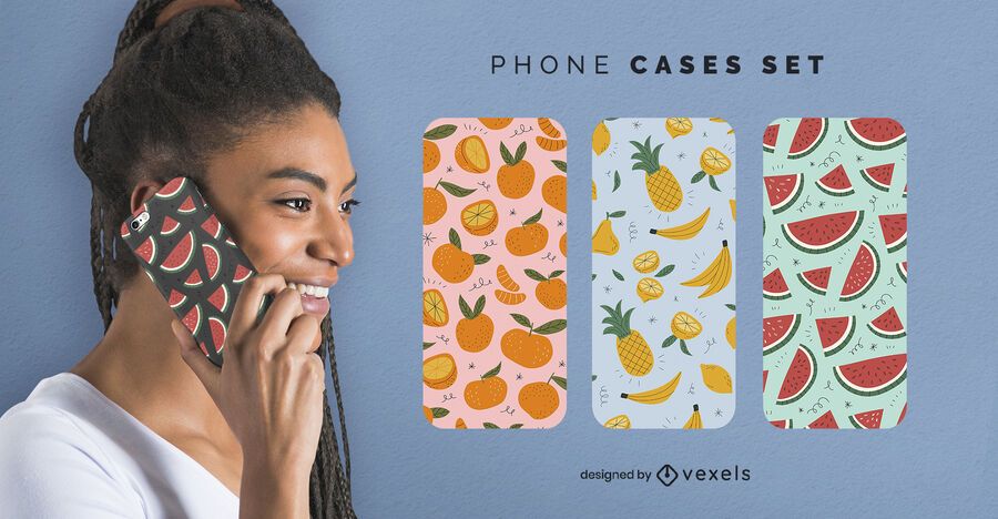 Conjunto de fundas de teléfono de frutas Conjunto de fundas de teléfono de frutas