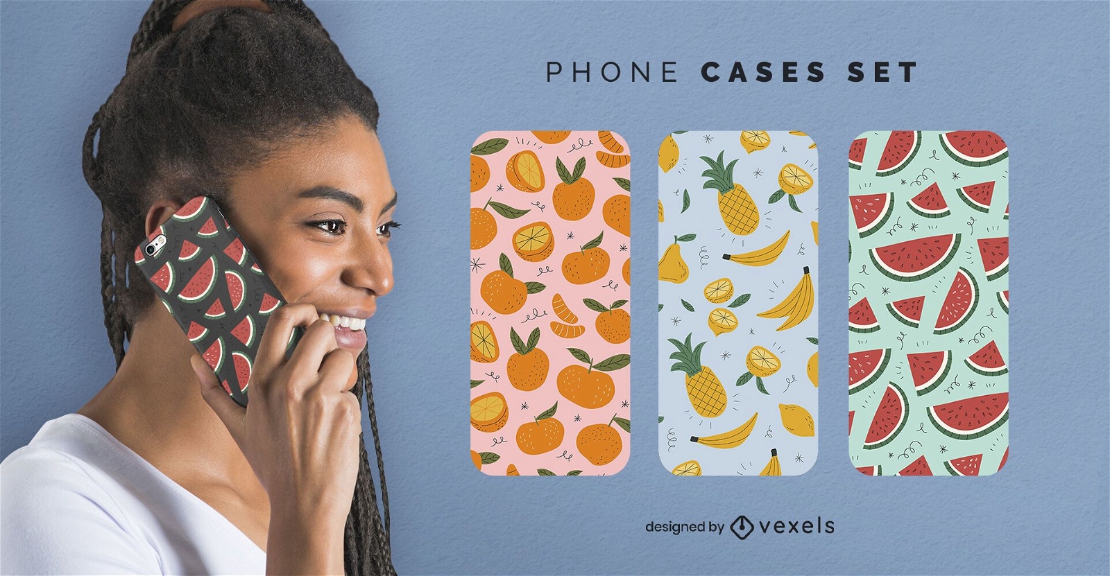 Fruits phone cases set
