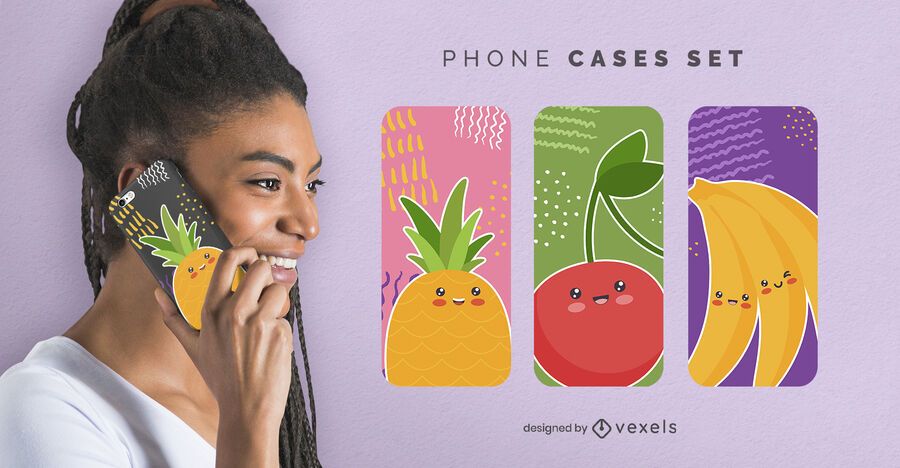 Cute fruits phone cases set Cute fruits phone cases set