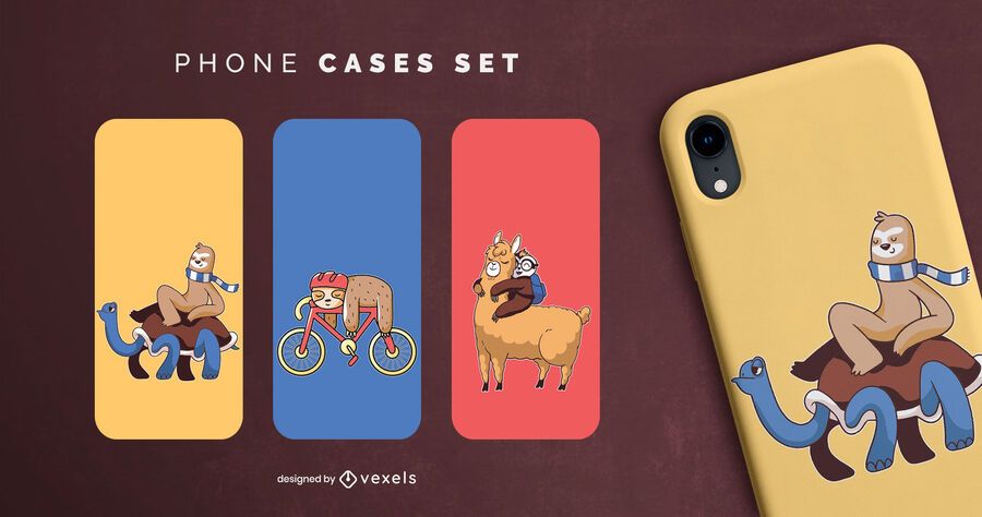 Set de fundas de teléfono de pereza Set de fundas de teléfono de pereza
