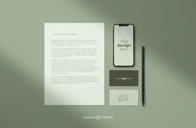 Branding professional mockup composition