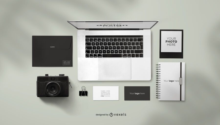 Stationery supplies mockup composition Stationery supplies mockup composition