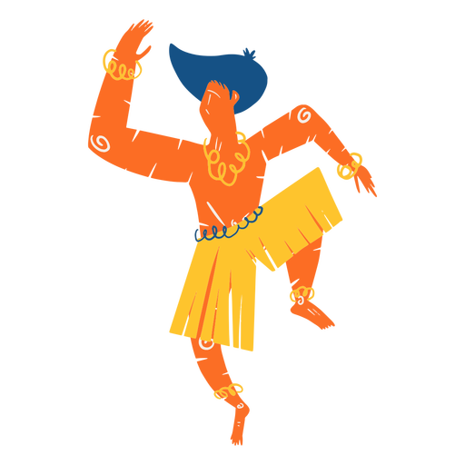 Ilustración de bailarín hawaiano Diseño PNG