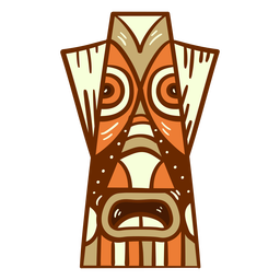 Hawaiian tiki flat PNG Design