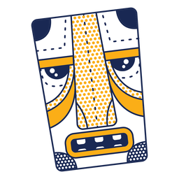 Hawaiian tiki totem polka dots PNG Design