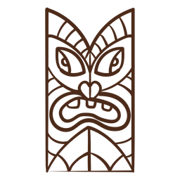 Hawaiian tiki totem stroke Hawaiian tiki totem stroke