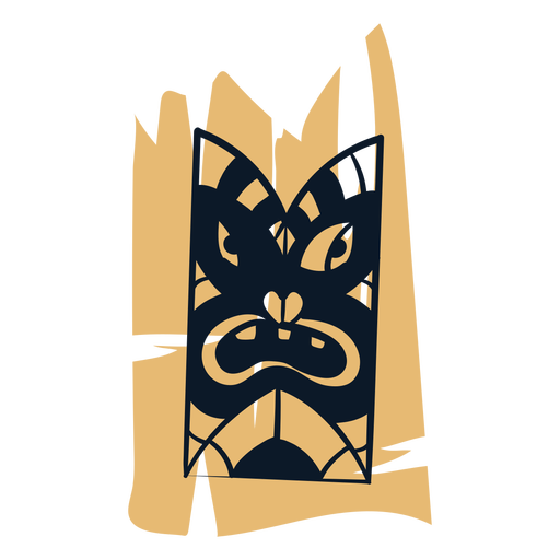 Download Hawaiian tiki totem yellow - Transparent PNG & SVG vector file