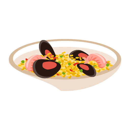 Paella dish illustration