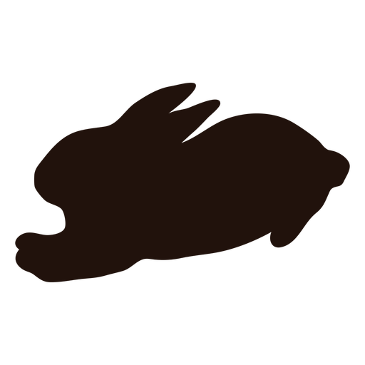 Animal rabbit lying down silhouette PNG Design
