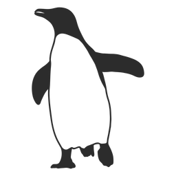 Silhueta de pinguim de animal aquático Silhueta de pinguim de animal aquático