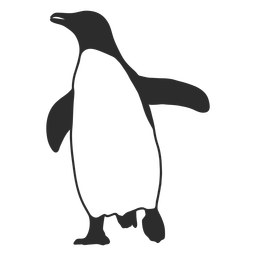 Silhueta de pinguim de animal aquático Transparent PNG