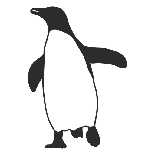 Silueta de pingüino de animales acuáticos Diseño PNG