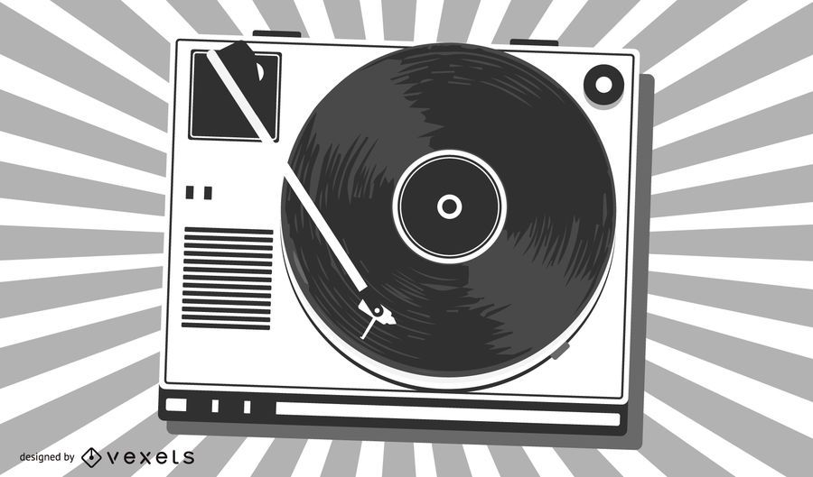 Musik-Plattenspieler-Vektor Musik-Plattenspieler-Vektor