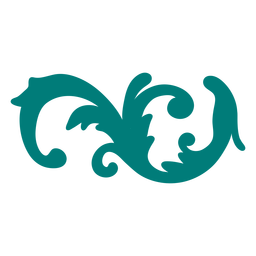 Adorno de remolino artístico Diseño PNG